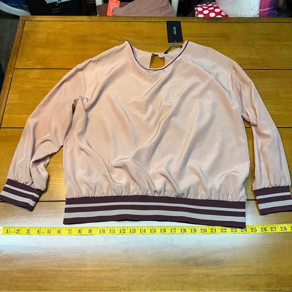 Zara Tops - Zara Blush Top with Burgundy Accents